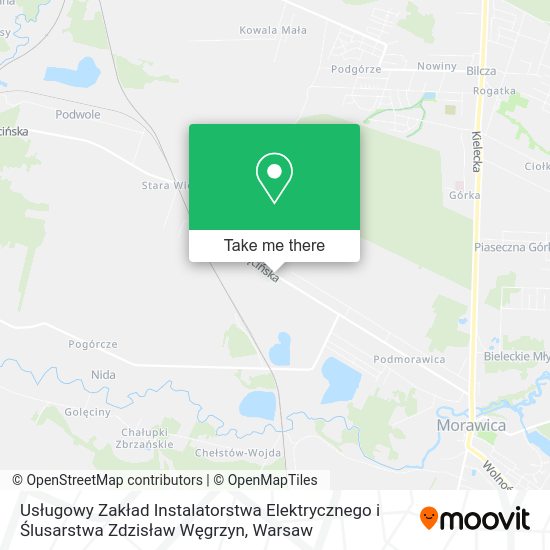 Карта Usługowy Zakład Instalatorstwa Elektrycznego i Ślusarstwa Zdzisław Węgrzyn