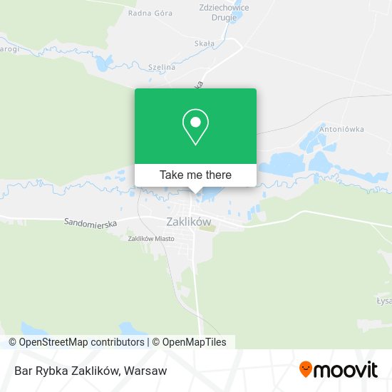 Bar Rybka Zaklików map