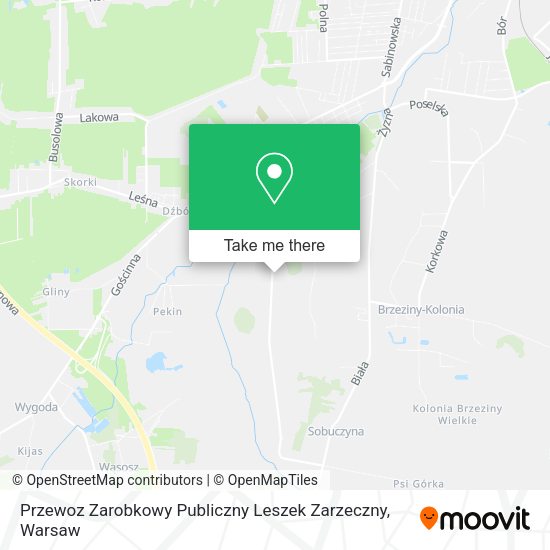 Przewoz Zarobkowy Publiczny Leszek Zarzeczny map