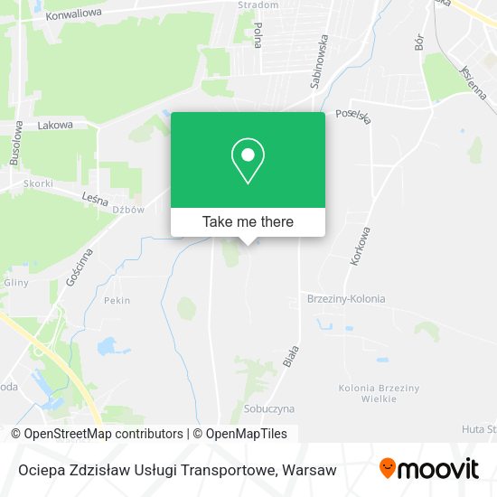 Ociepa Zdzisław Usługi Transportowe map