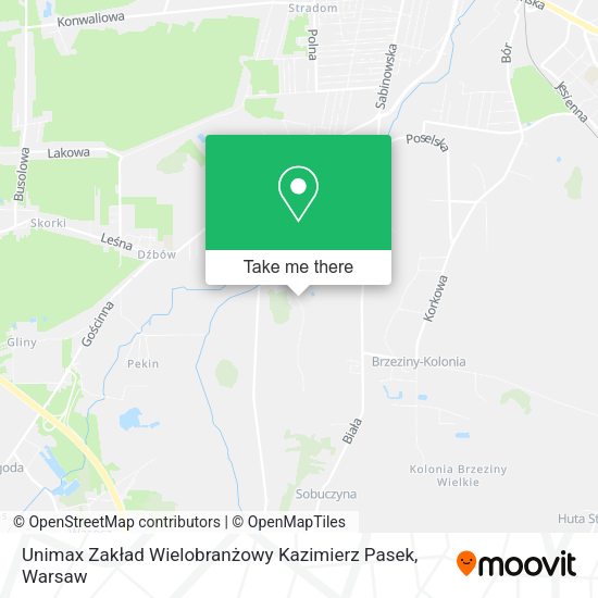 Unimax Zakład Wielobranżowy Kazimierz Pasek map