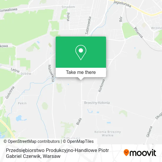 Przedsiębiorstwo Produkcyjno-Handlowe Piotr Gabriel Czerwik map