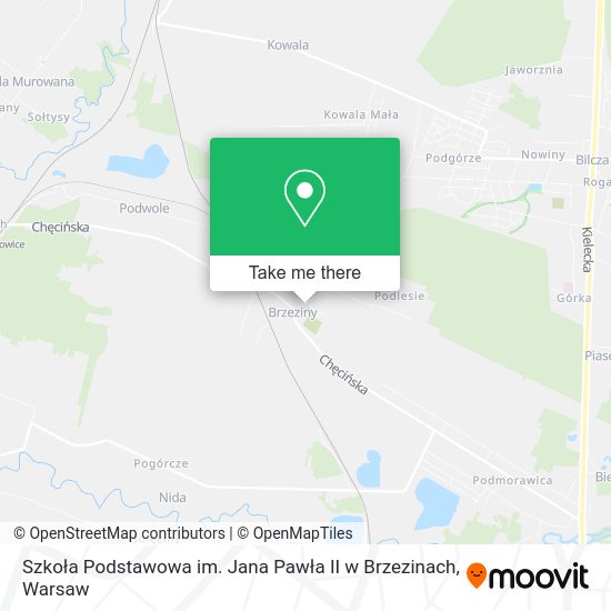 Szkoła Podstawowa im. Jana Pawła II w Brzezinach map