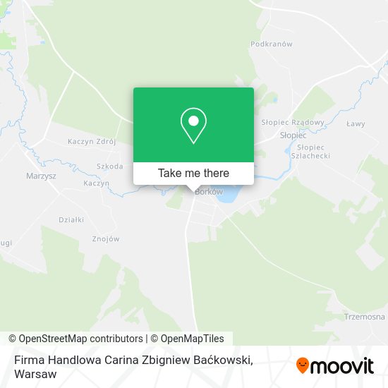 Firma Handlowa Carina Zbigniew Baćkowski map