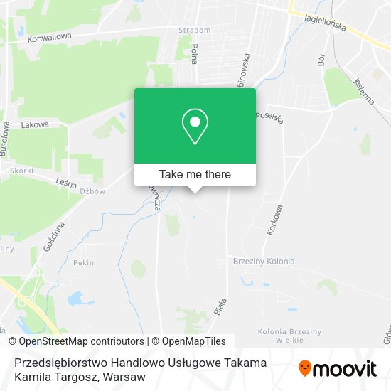 Przedsiębiorstwo Handlowo Usługowe Takama Kamila Targosz map