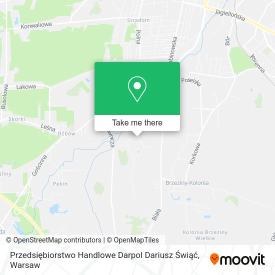 Przedsiębiorstwo Handlowe Darpol Dariusz Świąć map