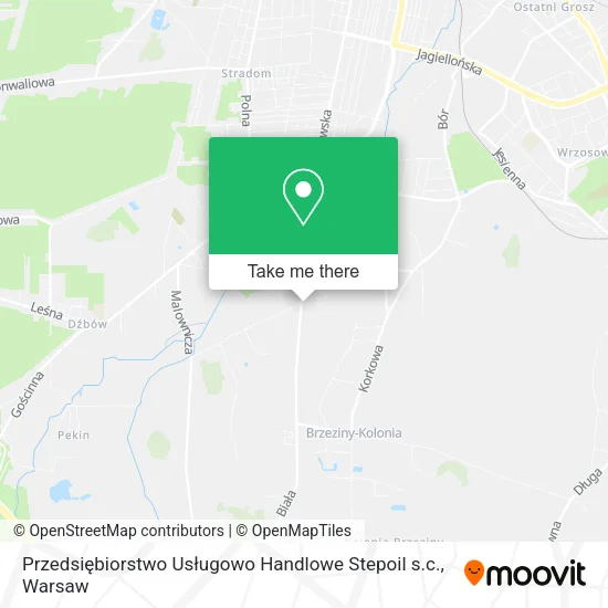 Карта Przedsiębiorstwo Usługowo Handlowe Stepoil s.c.