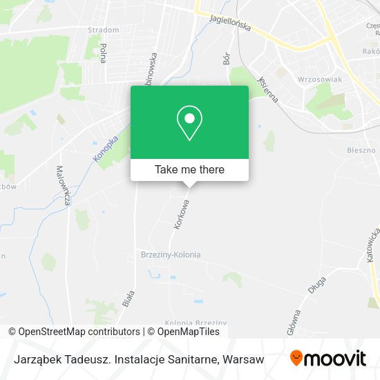 Jarząbek Tadeusz. Instalacje Sanitarne map