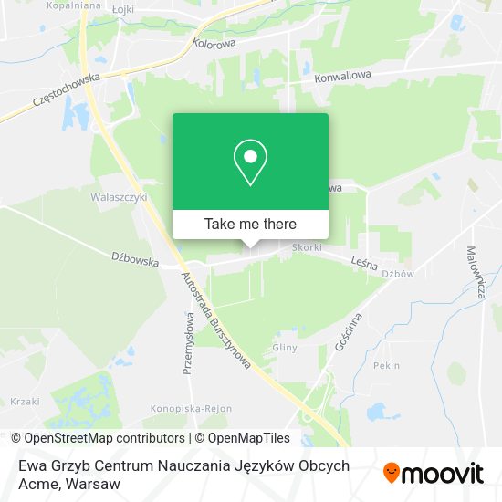 Ewa Grzyb Centrum Nauczania Języków Obcych Acme map