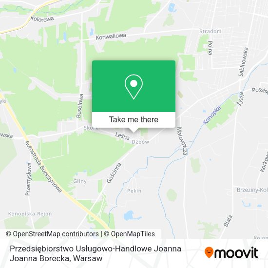 Przedsiębiorstwo Usługowo-Handlowe Joanna Joanna Borecka map