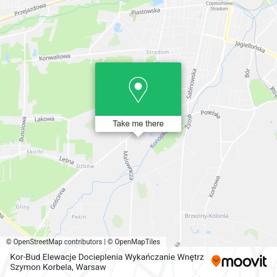 Kor-Bud Elewacje Docieplenia Wykańczanie Wnętrz Szymon Korbela map