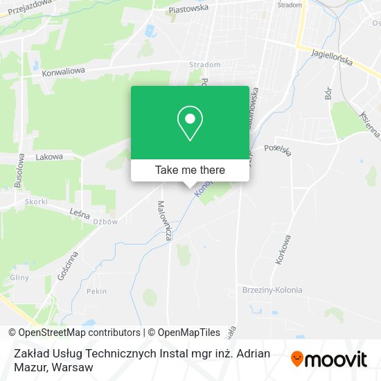 Zakład Usług Technicznych Instal mgr inż. Adrian Mazur map