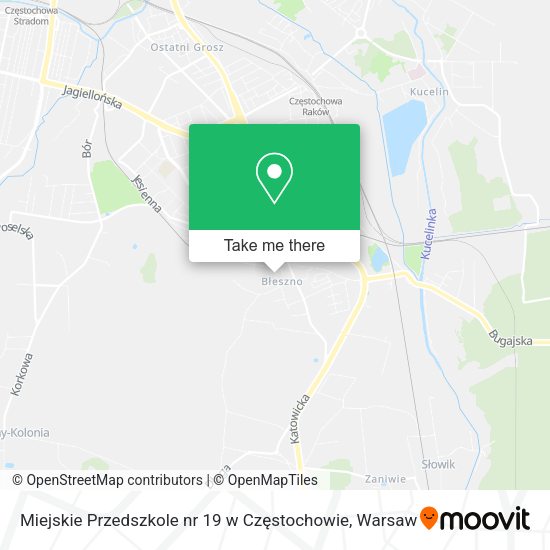 Miejskie Przedszkole nr 19 w Częstochowie map