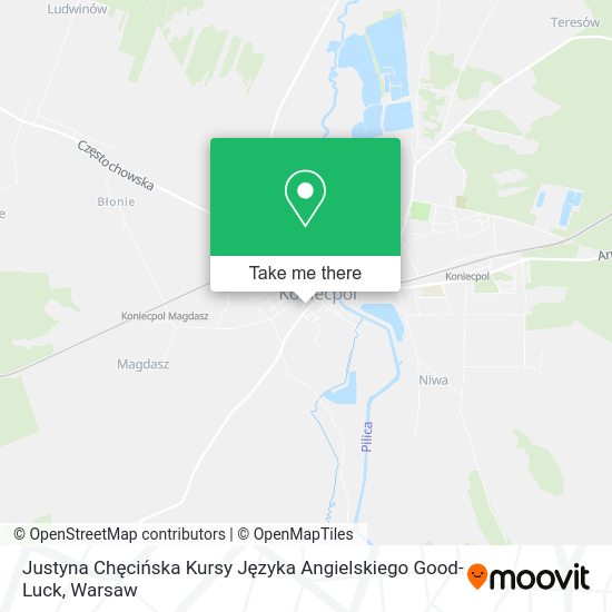 Justyna Chęcińska Kursy Języka Angielskiego Good-Luck map