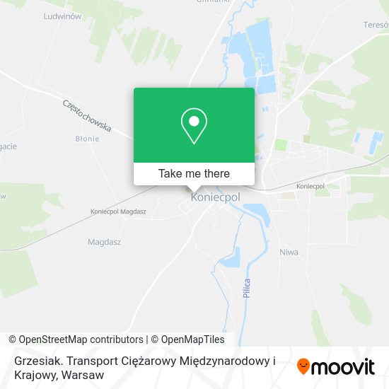 Карта Grzesiak. Transport Ciężarowy Międzynarodowy i Krajowy