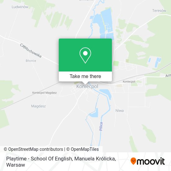 Playtime - School Of English, Manuela Królicka map