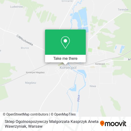 Sklep Ogolnospozywczy Malgorzata Kasprzyk Aneta Wawrzyniak map