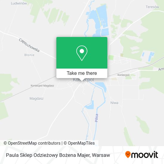 Paula Sklep Odzieżowy Bożena Majer map