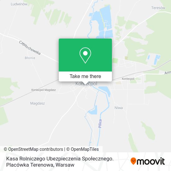 Kasa Rolniczego Ubezpieczenia Społecznego. Placówka Terenowa map