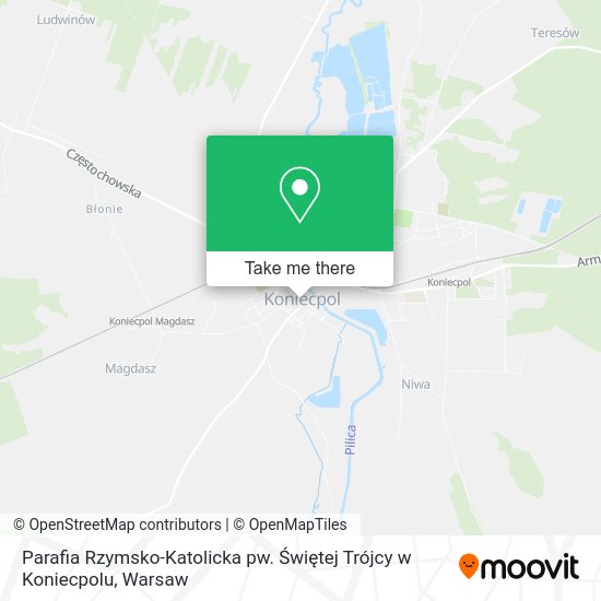 Карта Parafia Rzymsko-Katolicka pw. Świętej Trójcy w Koniecpolu