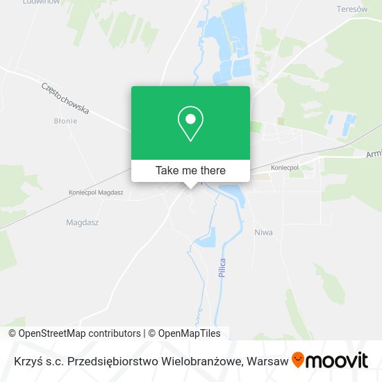 Krzyś s.c. Przedsiębiorstwo Wielobranżowe map