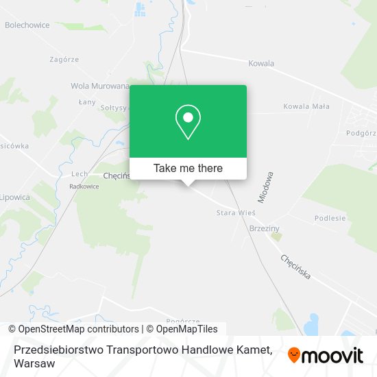 Карта Przedsiebiorstwo Transportowo Handlowe Kamet