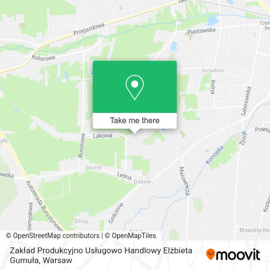 Zakład Produkcyjno Usługowo Handlowy Elżbieta Gumuła map