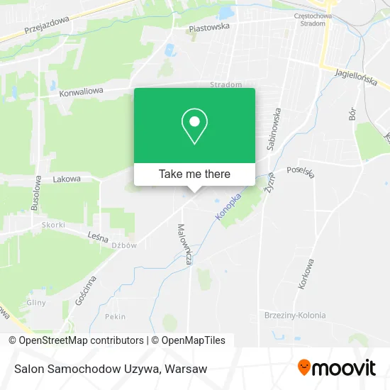 Карта Salon Samochodow Uzywa