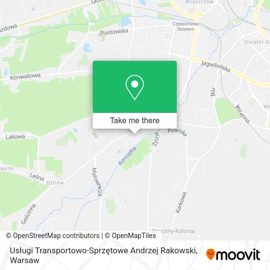 Usługi Transportowo-Sprzętowe Andrzej Rakowski map