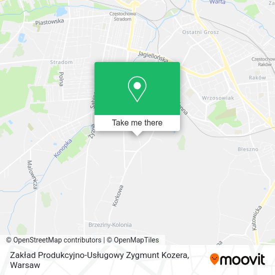 Zakład Produkcyjno-Usługowy Zygmunt Kozera map