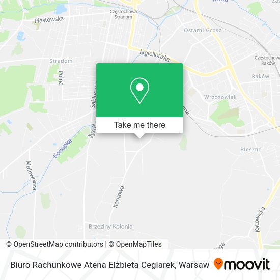 Biuro Rachunkowe Atena Elżbieta Ceglarek map