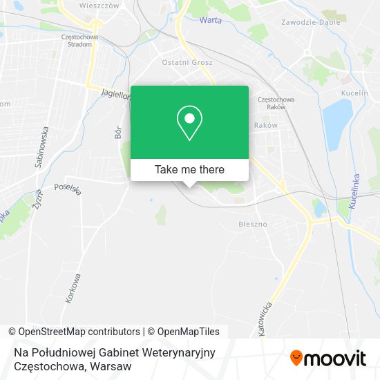 Na Południowej Gabinet Weterynaryjny Częstochowa map