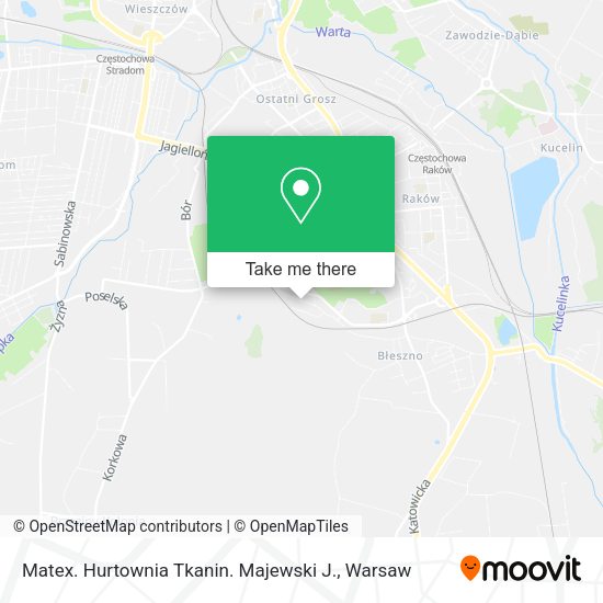 Matex. Hurtownia Tkanin. Majewski J. map