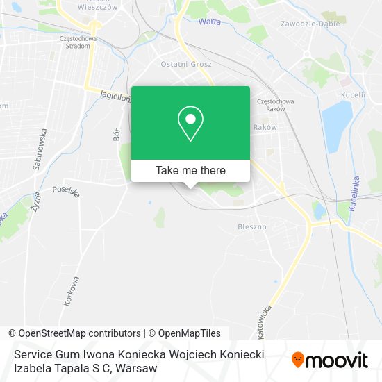 Service Gum Iwona Koniecka Wojciech Koniecki Izabela Tapala S C map