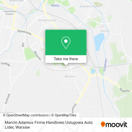 Карта Marcin Adamus Firma Handlowo Uslugowa Auto Lider