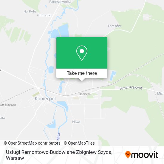 Usługi Remontowo-Budowlane Zbigniew Szyda map