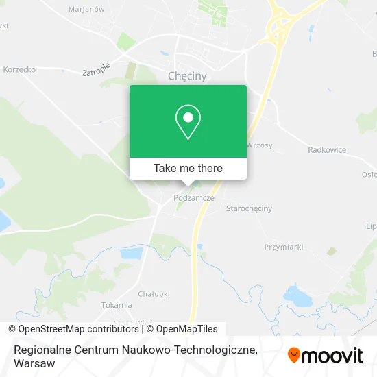 Карта Regionalne Centrum Naukowo-Technologiczne