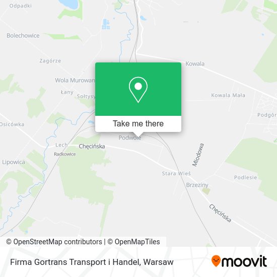 Firma Gortrans Transport i Handel map