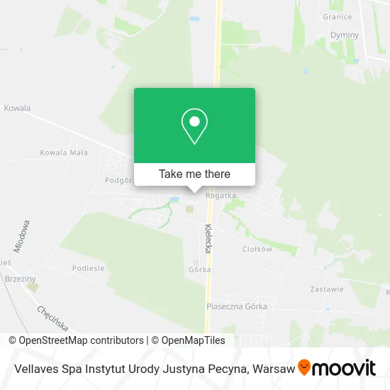 Vellaves Spa Instytut Urody Justyna Pecyna map