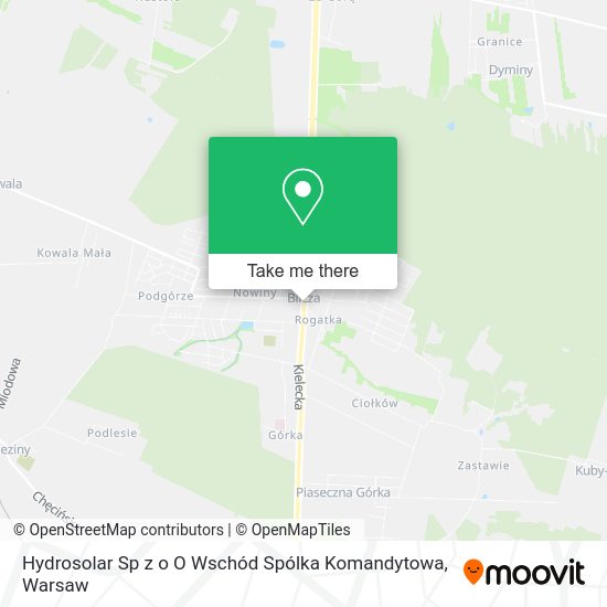 Hydrosolar Sp z o O Wschód Spólka Komandytowa map