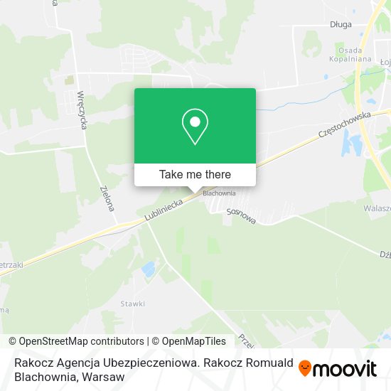 Rakocz Agencja Ubezpieczeniowa. Rakocz Romuald Blachownia map