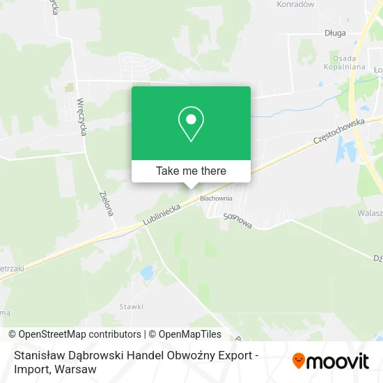 Карта Stanisław Dąbrowski Handel Obwoźny Export - Import