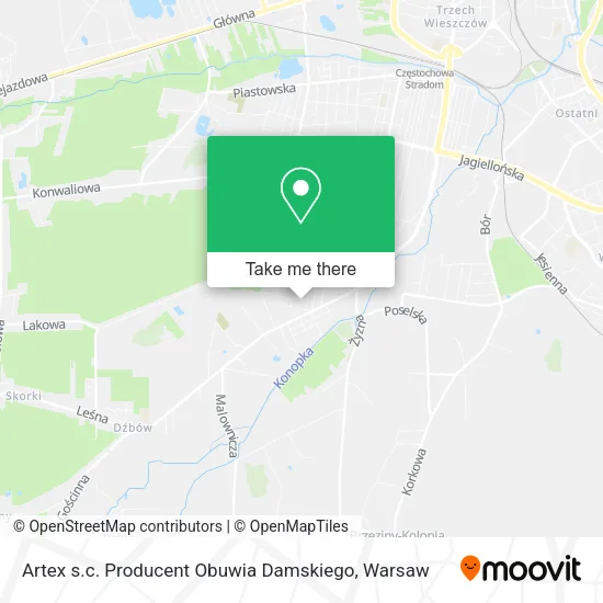 Карта Artex s.c. Producent Obuwia Damskiego