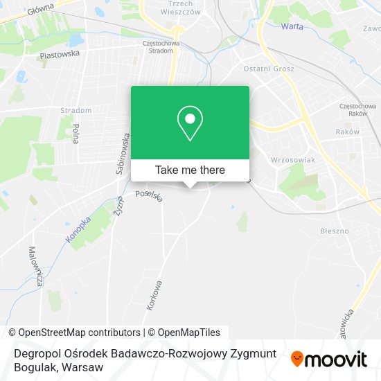 Degropol Ośrodek Badawczo-Rozwojowy Zygmunt Bogulak map