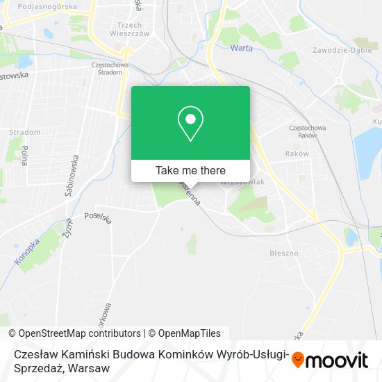 Czesław Kamiński Budowa Kominków Wyrób-Usługi-Sprzedaż map