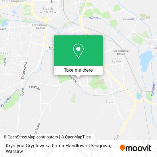 Krystyna Gryglewska Firma Handlowo-Usługowa map