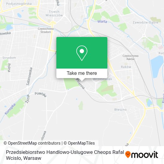 Przedsiebiorstwo Handlowo-Uslugowe Cheops Rafal Wcislo map