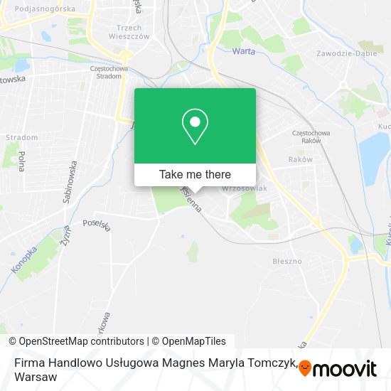 Firma Handlowo Usługowa Magnes Maryla Tomczyk map