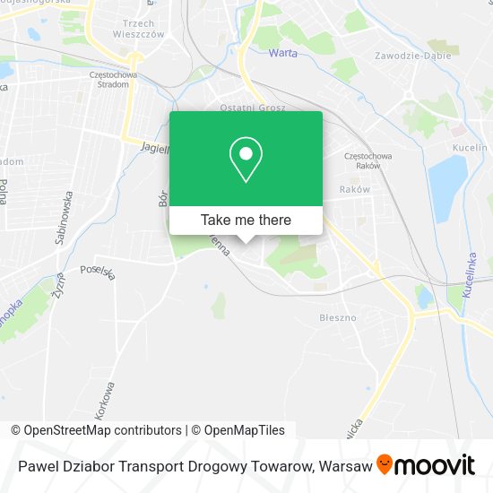 Pawel Dziabor Transport Drogowy Towarow map