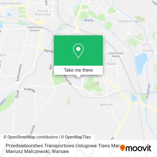 Przedsiebiorstwo Transportowo Uslugowe Trans Mar Mariusz Malczewski map